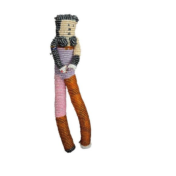 Beaded Handmade Doll 13" - Picture 3 of 5